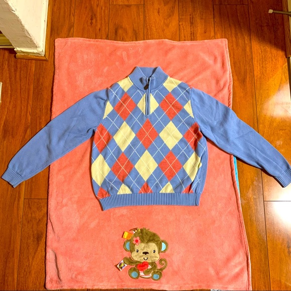 BROOKS BROTHERS Boy Argyle Plaid print on front - Picture 1 of 11